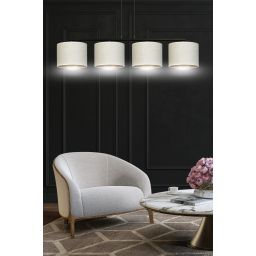 Emibig Hilde lampa wisząca 4x15 W biała-czarna-złota 1052/4