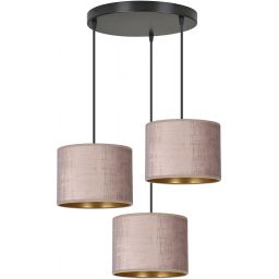 Emibig Hilde lampa wisząca 3x15 W czarna-różowa-złota 1053/3PREM