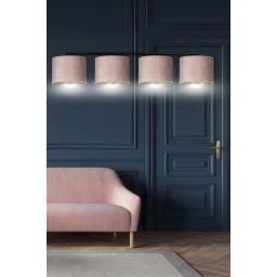 Emibig Hilde lampa wisząca 4x15 W czarna-różowa-złota 1053/4