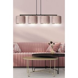 Emibig Hilde lampa wisząca 4x15 W czarna-różowa-złota 1053/4