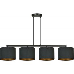 Emibig Hilde lampa wisząca 4x15 W czarna-złota 1054/4