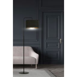 Emibig Hilde lampa stojąca 1x15 W czarna-złota 1054/LP1