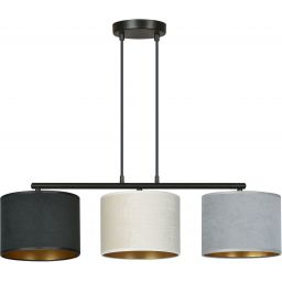 Emibig Hilde lampa wisząca 1x15 W biała-czarna-złota-szary/popielaty 1055/3