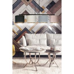 Emibig Hilde lampa wisząca 4x15 W biała-czarna-różowa-złota-szary/popielaty 1055/4