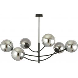 Emibig Hunter lampa podsufitowa 6x10 W czarna-grafitowa 1100/6