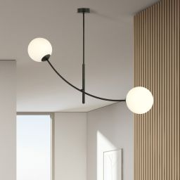 Emibig Hunter lampa podsufitowa 2x10 W czarna-opal 1102/2