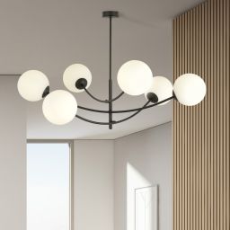 Emibig Hunter lampa podsufitowa 6x10 W czarna-opal 1102/6