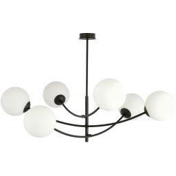 Emibig Hunter lampa podsufitowa 6x10 W czarna-opal 1102/6