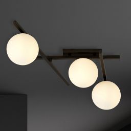 Emibig Smart lampa podsufitowa 3x10 W czarna-opal 1103/3