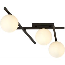 Emibig Smart lampa podsufitowa 3x10 W czarna-opal 1103/3