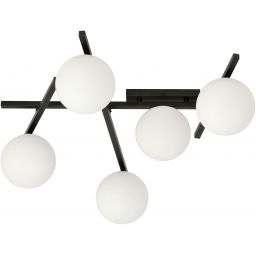 Emibig Smart lampa podsufitowa 5x10 W czarna-opal 1103/5
