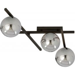 Emibig Smart lampa podsufitowa 3x10 W czarna-grafitowa 1104/3