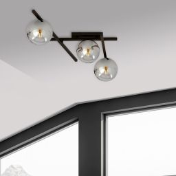 Emibig Smart lampa podsufitowa 3x10 W czarna-grafitowa 1104/3