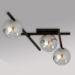 Emibig Smart lampa podsufitowa 3x10 W czarna-grafitowa 1104/3