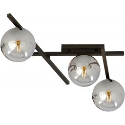 Emibig Smart lampa podsufitowa 3x10 W czarna-grafitowa 1104/3