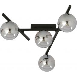 Emibig Smart lampa podsufitowa 4x10 W czarna-grafitowa 1104/4
