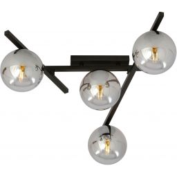 Emibig Smart lampa podsufitowa 4x10 W czarna-grafitowa 1104/4