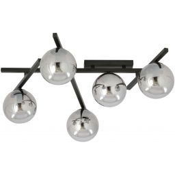Emibig Smart lampa podsufitowa 5x10 W czarna-grafitowa 1104/5