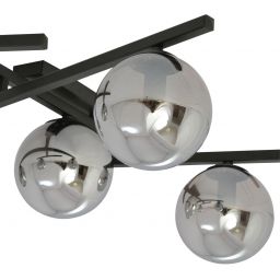 Emibig Smart lampa podsufitowa 5x10 W czarna-grafitowa 1104/5