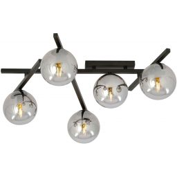Emibig Smart lampa podsufitowa 5x10 W czarna-grafitowa 1104/5
