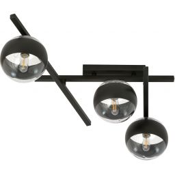 Emibig Smart Stripe lampa podsufitowa 3x10 W czarna-przezroczysta 1105/3