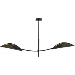 Emibig Lotus lampa podsufitowa 2x10 W czarna-złota 1106/2