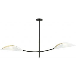 Emibig Lotus lampa podsufitowa 2x10 W biała-czarna-złota 1107/2