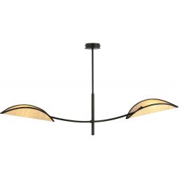 Emibig Lotus lampa podsufitowa 2x10 W czarna-beżowa 1108/2