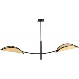 Emibig Lotus lampa podsufitowa 2x10 W czarna-beżowa 1108/2