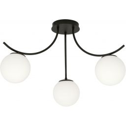 Emibig Boston lampa podsufitowa 3x10 W czarna-opal 1109/3