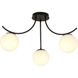 Emibig Boston lampa podsufitowa 3x10 W czarna-opal 1109/3