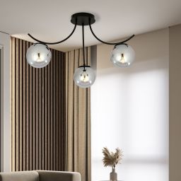 Emibig Boston lampa podsufitowa 3x10 W czarna-grafitowa 1110/3