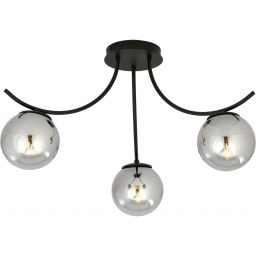 Emibig Boston lampa podsufitowa 3x10 W czarna-grafitowa 1110/3