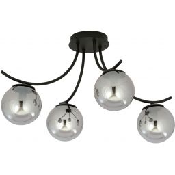 Emibig Boston lampa podsufitowa 4x10 W czarna-grafitowa 1110/4
