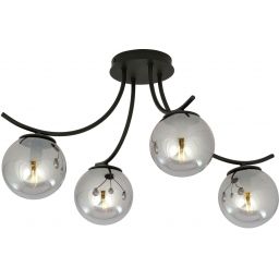 Emibig Boston lampa podsufitowa 4x10 W czarna-grafitowa 1110/4