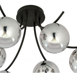 Emibig Boston lampa podsufitowa 6x10 W czarna-grafitowa 1110/6
