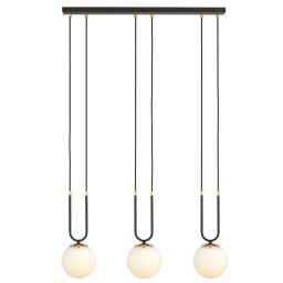 Emibig Glam lampa wisząca 3x10 W czarna-opal 1112/3