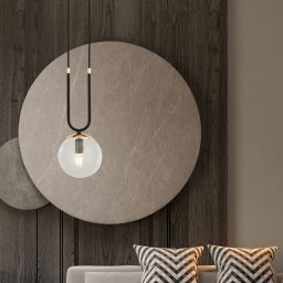 Emibig Glam lampa wisząca 1x10 W czarna-przezroczysta 1114/1