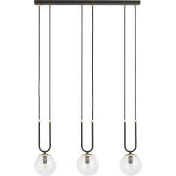 Emibig Glam lampa wisząca 3x10 W czarna-przezroczysta 1114/3