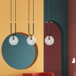 Emibig Glam lampa wisząca 3x10 W czarna-przezroczysta 1114/3