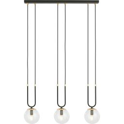 Emibig Glam lampa wisząca 3x10 W czarna-przezroczysta 1114/3