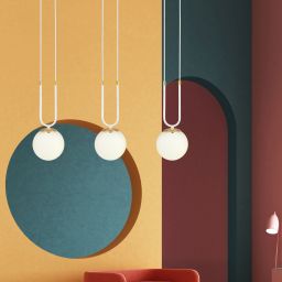 Emibig Glam lampa wisząca 3x10 W biała-opal 1115/3