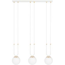 Emibig Glam lampa wisząca 3x10 W biała-opal 1115/3