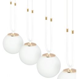 Emibig Glam lampa wisząca 4x10 W biała-opal 1115/4