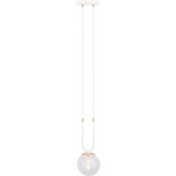 Emibig Glam lampa wisząca 1x10 W biała-przezroczysta 1116/1
