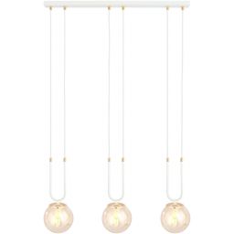 Emibig Glam lampa wisząca 3x10 W biała-bursztynowa 1117/3