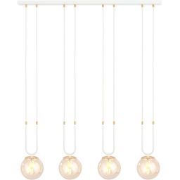 Emibig Glam lampa wisząca 4x10 W biała-bursztynowa 1117/4
