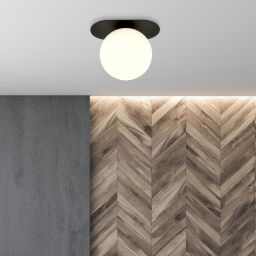Emibig Plaza lampa podsufitowa 1x10 W czarna-opal 1118/1
