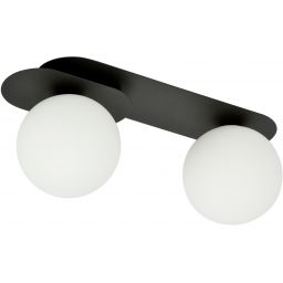 Emibig Plaza lampa podsufitowa 2x10 W czarna-opal 1118/2
