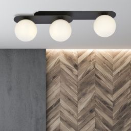 Emibig Plaza lampa podsufitowa 3x10 W czarna-opal 1118/3